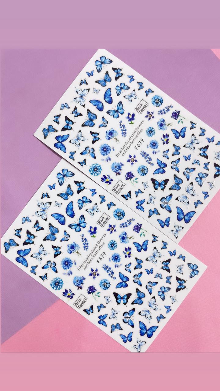 Sticker de mariposas azules