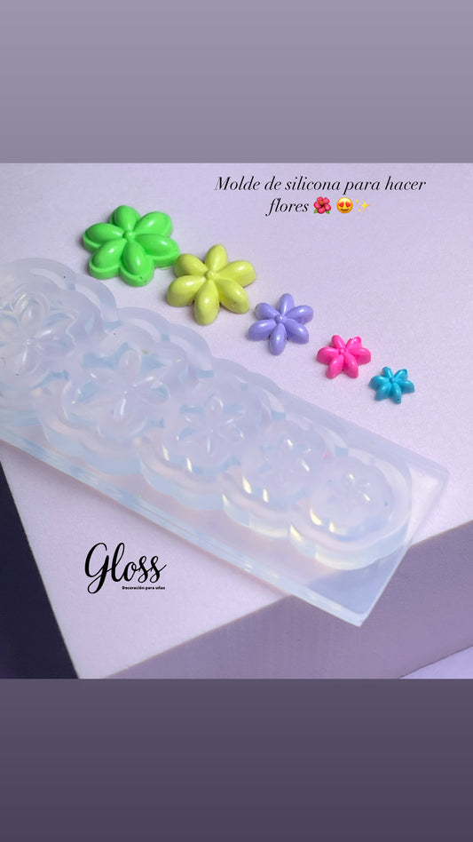 Molde de flores en silicona