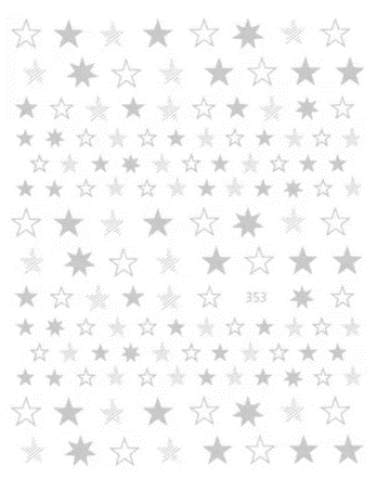 Stickers estrellas plateadas